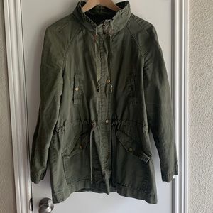 Ann Taylor LOFT Petite Large Army Green Utility Jacket- PL